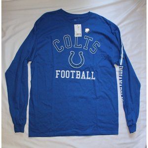 Indianapolis Colts NFL Team Apparel Adult Men Large Blue Long Sleeve Shirt